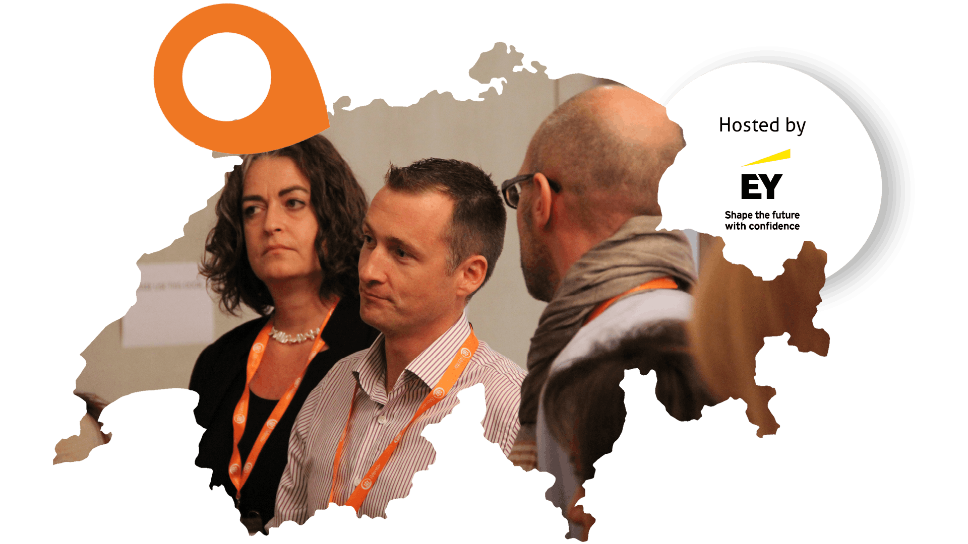 A map of Switzerland containing an image of EY's Simon Brown