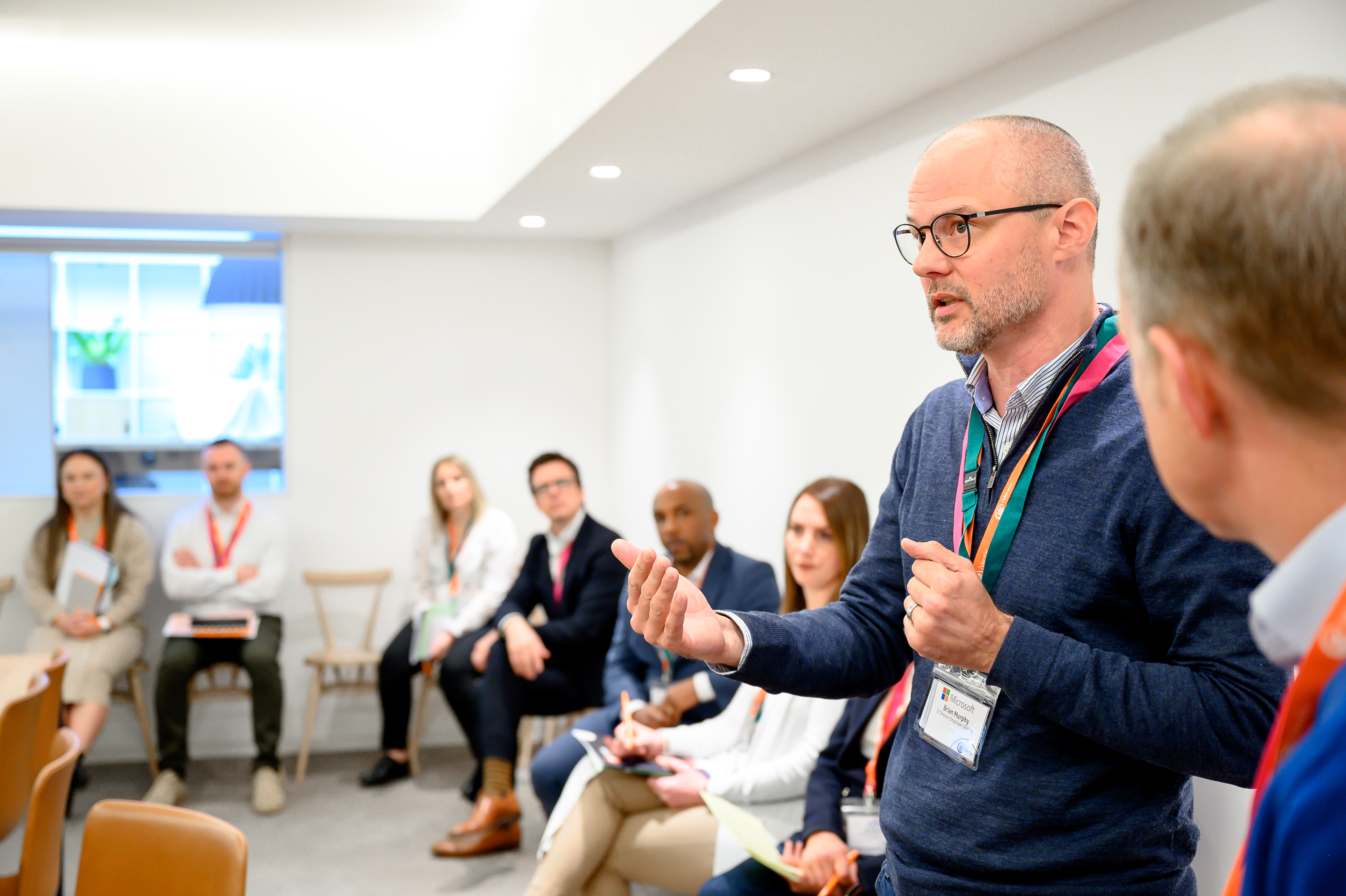 Brian Murphy speaking to the group at Learning Futures London in 2022